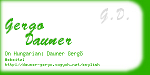 gergo dauner business card